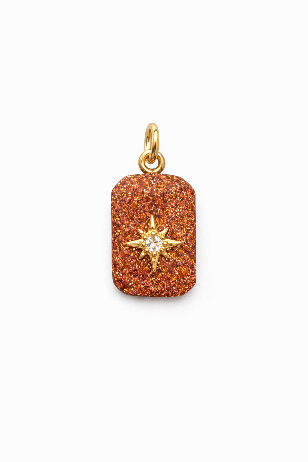 Goldstone North Star Charm