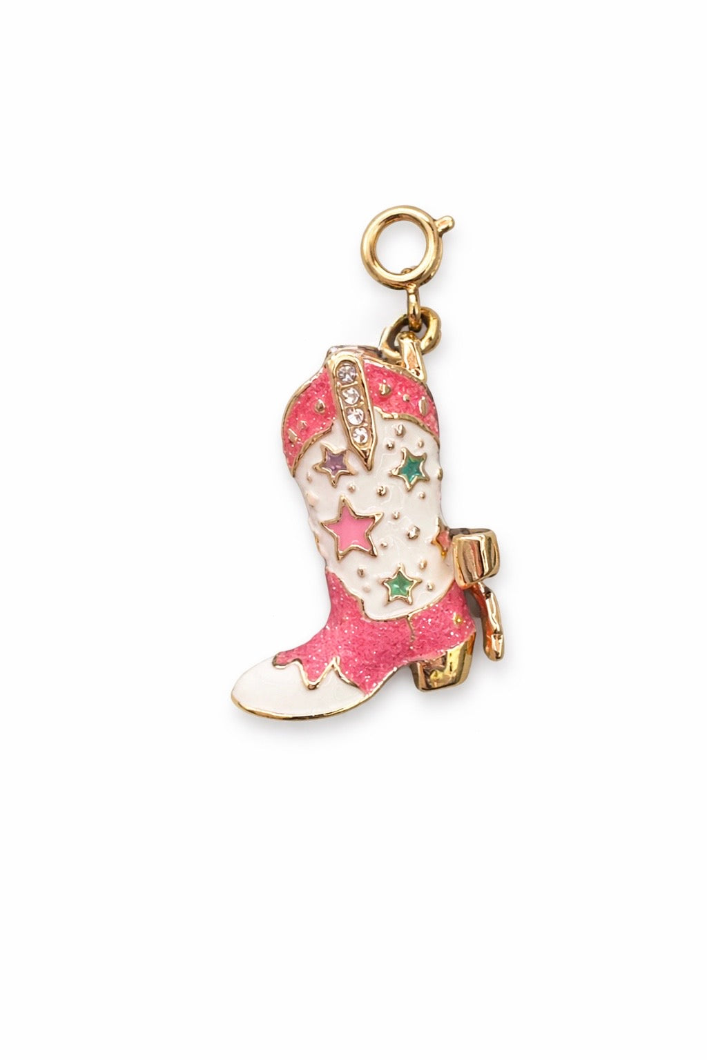 Pink Star Cowgirl Boot Charm