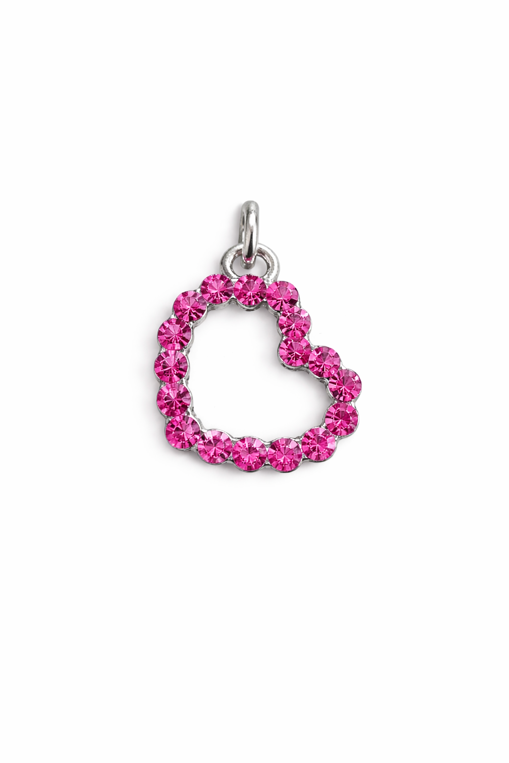 Pink Glam Heart Charm