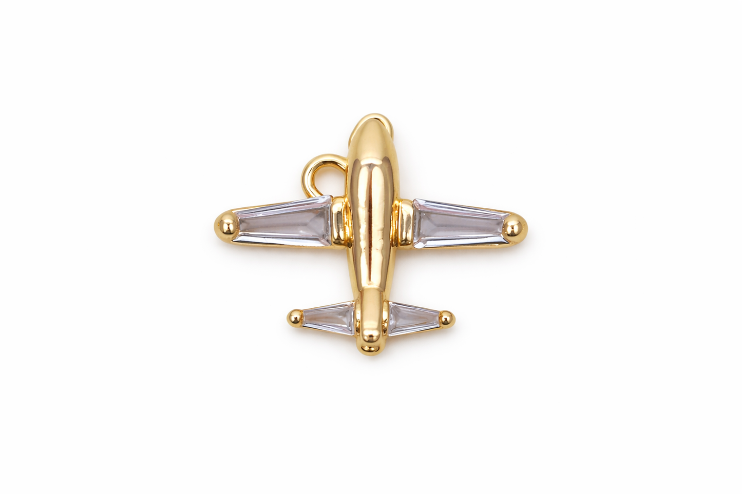 Crystal Wing Airplane Charm