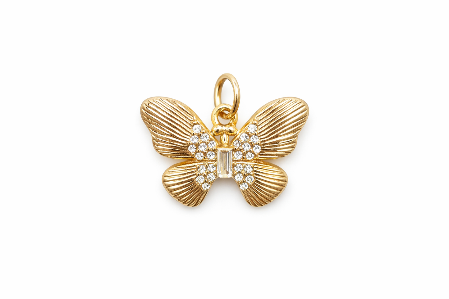 Gold butterfly charm