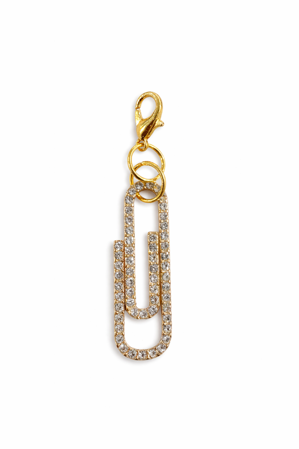 Diamond Paperclip Charm