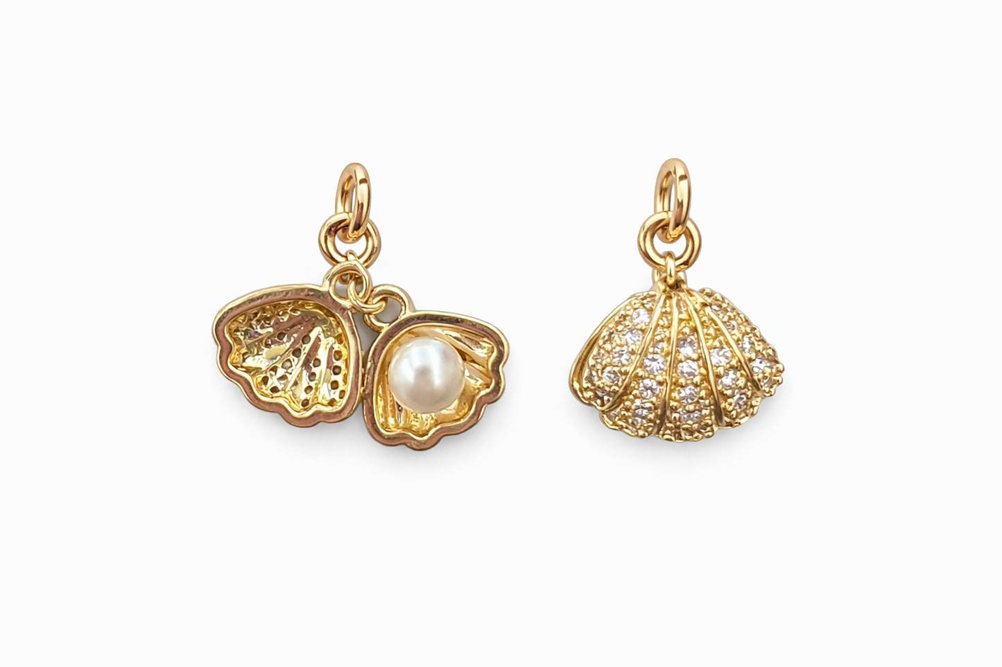 Pearl Seashell Charm