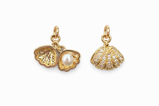 Pearl Seashell Charm