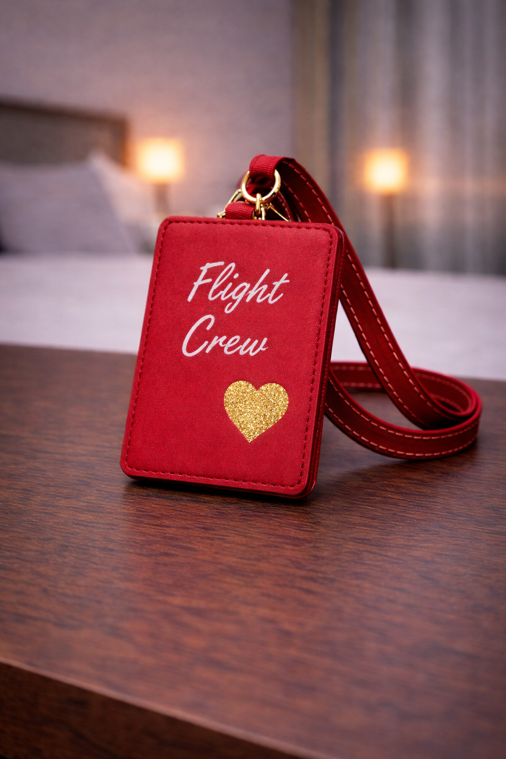 Flight Crew Heart Design Red