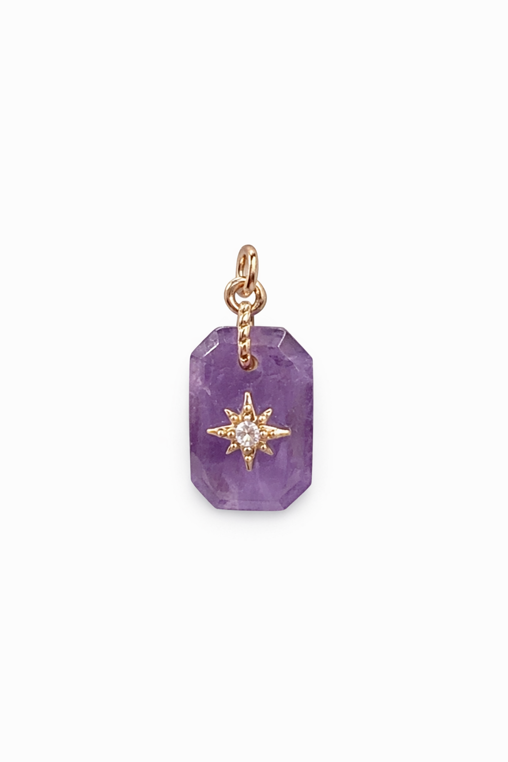 Amethyst Quartz North Star Charm